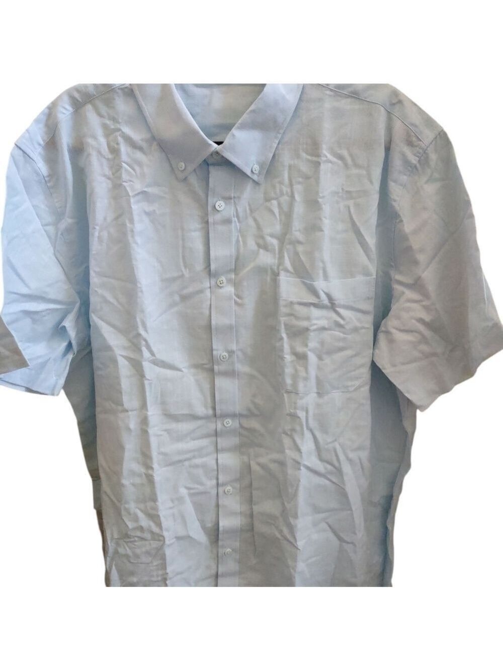 Mens Blue Button Down Shirt Classic Collar 2XL - Picture 2 of 6